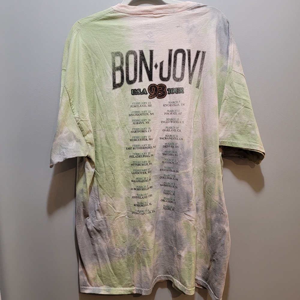 Bon Jovi "1993" Keep the Faith Tie Dye Graphic Tee Size 3X NWT! - Picture 6 of 8